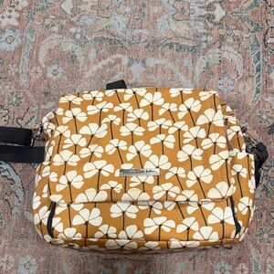 Petunia Pickle Bottom Tan Floral Baby Bag